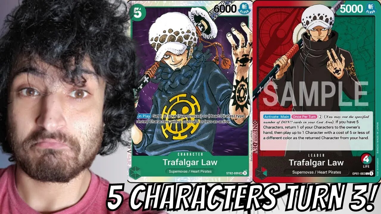 (OP02) Trafalgar Law (Red/Green) Deck Profile & Gameplay | One Piece Card Game