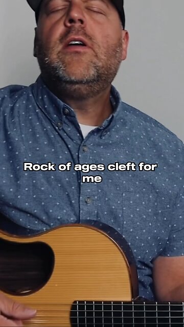 ROCK OF AGES #hymn #sunday #church #simple #acousticguitar #shorts