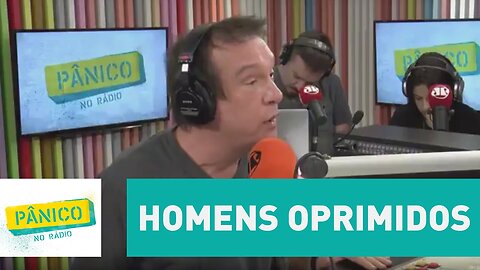 Emílio defende "homens oprimidos" e pede para mulheres: "cuidem de nós" | Pânico