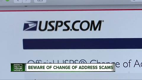 Beware of change of address scams