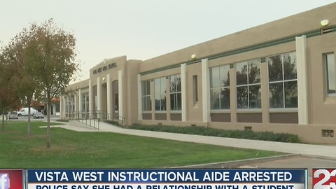 Vista West instruction aide arrested for relationship with student