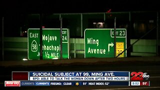 BPD talks down suicidal subject on 99 freeway