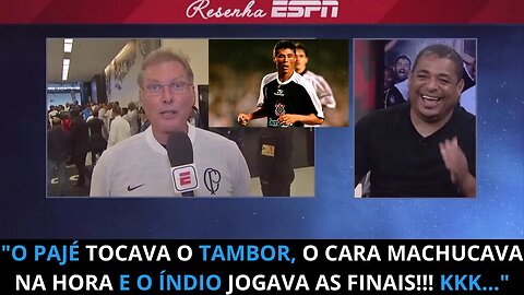 JOGADORES CONTAM HISTÓRIA HILÁRIA DO ÍNDIO TOCANDO TAMBOR| RESENHA ESPN 20 ANOS MUNDIAL