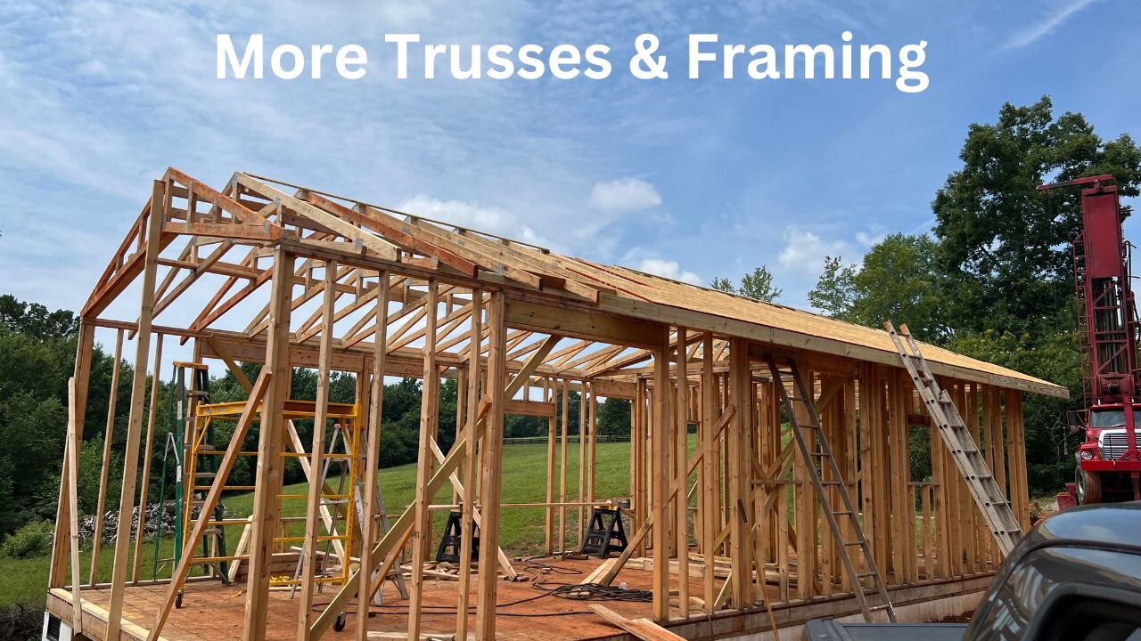 More trusses & framing