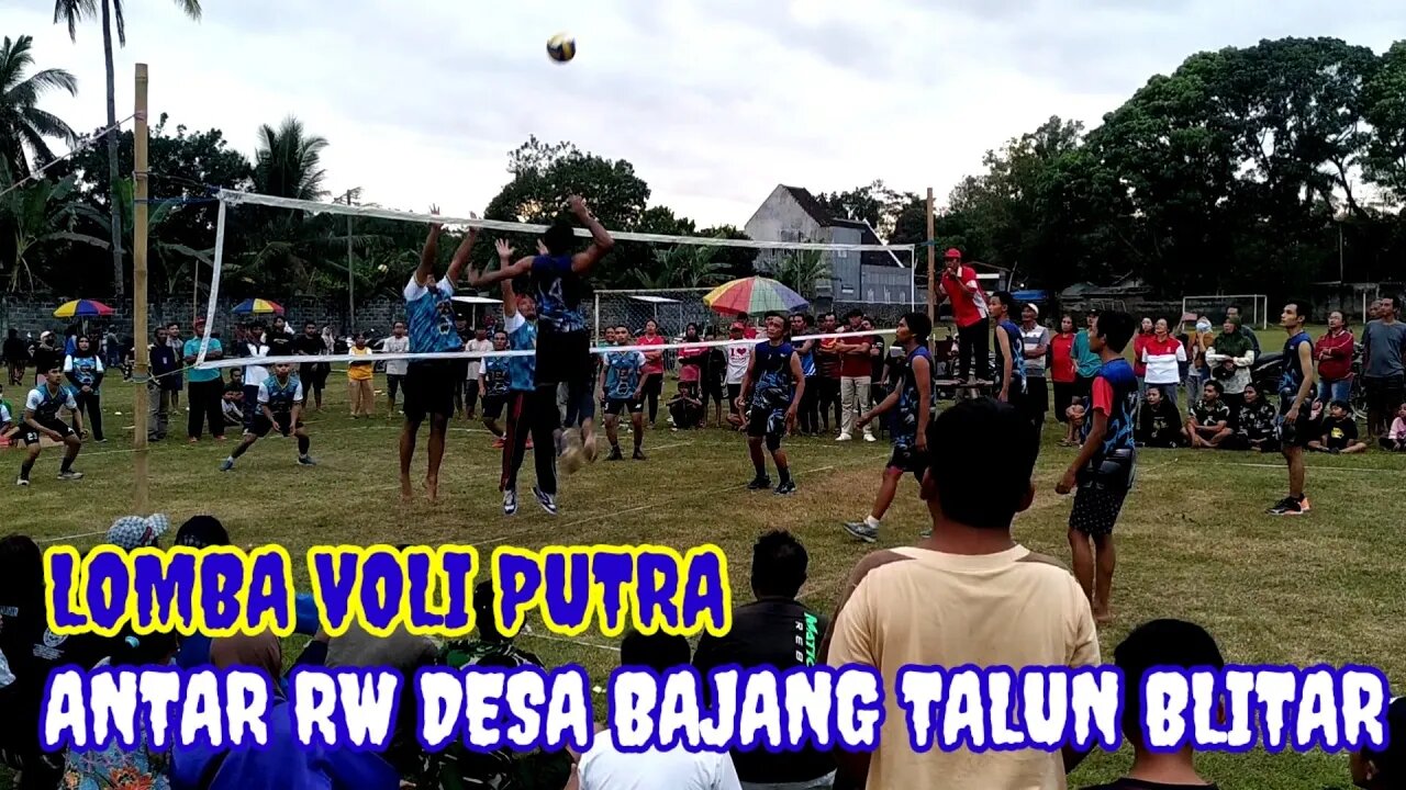 LOMBA BOLA VOLLY PUTRA RW 2 VS RW 3 DESA BAJANG KEC TALUN BLITAR