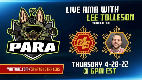 LIVE AMA WITH LEE TOLLESON FROM PARA!