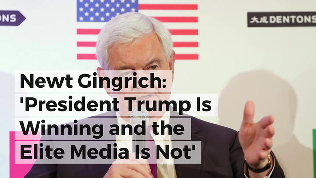 Newt Gingrich: 'President Trump Is Winning and the Elite Media Is Not'