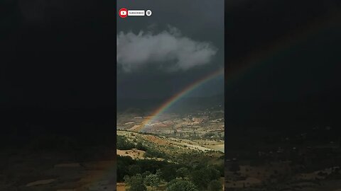 Satisfying Rainbow view with Relaxing music 🌈🌈: #Short #shortsvideo