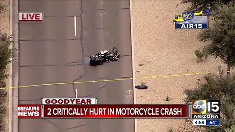 Two motorcyclists badly hurt in Goodyear crash