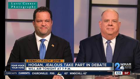 Hogan, Jealous face off in only gubernatorial debate ahead of election