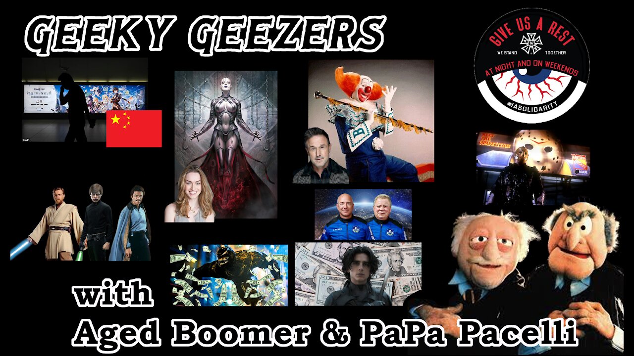 Geeky Geezers - Friday The 13th lawsuit, new Star Wars novels, William Shatner in outer space