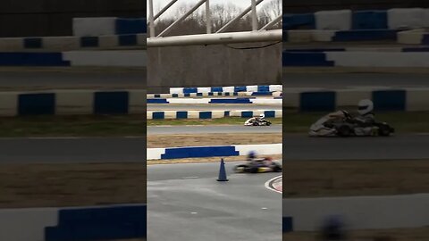 Leading a gokart qualifying session