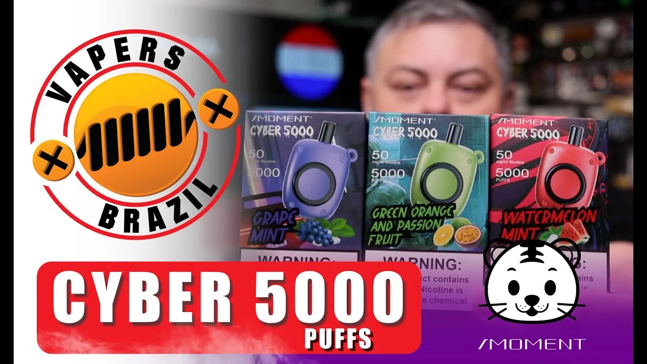 iMoment 5000 Puffs Pod Descartável - Grape Mint / Watermelon Mint / Green Orange e Passion Fruit