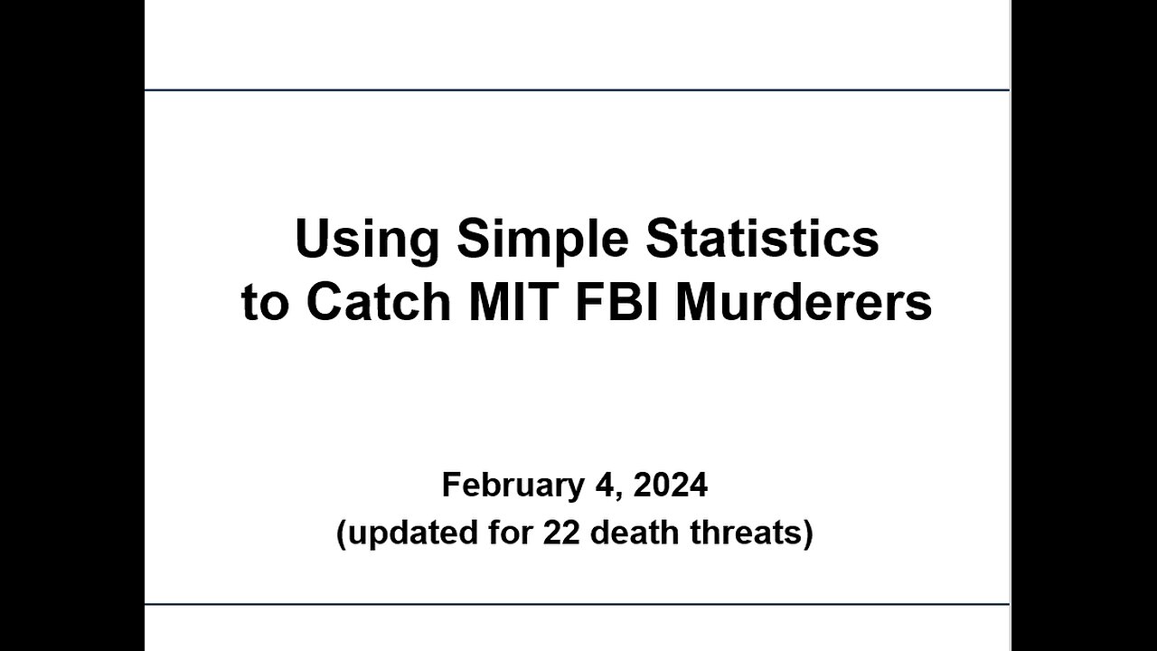 Using Simple Statistics to Catch MIT FBI Murderers updated