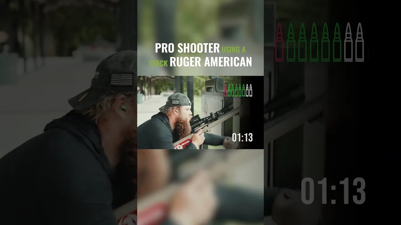 Pro shooter using a stock rifle on a PRS barricade