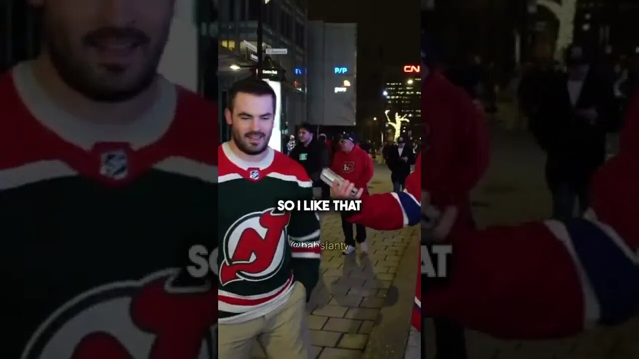 Devils fan: "Habs fans are crazy !" 🔥