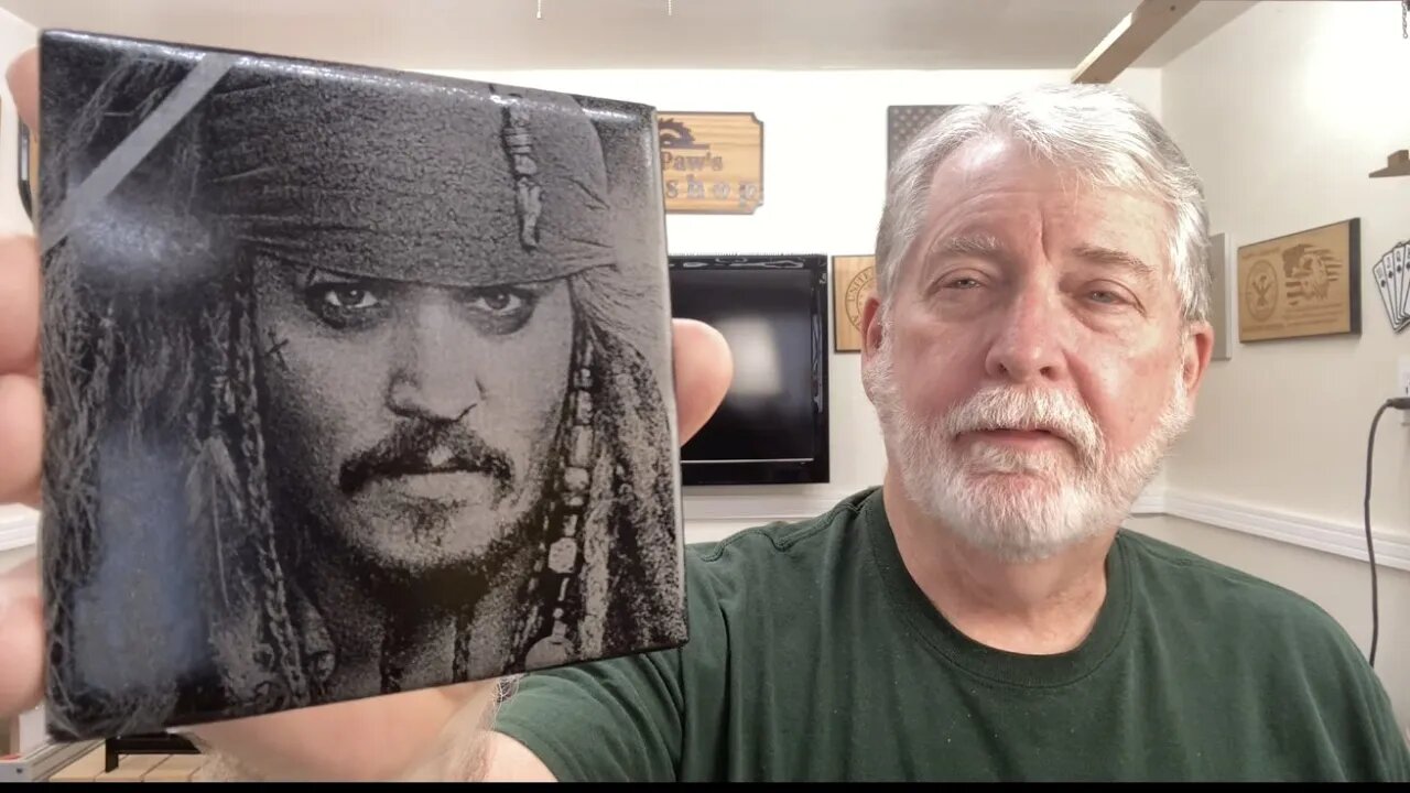 Last Step: Photo Engraving Captain Jack Sparrow with Lightburn