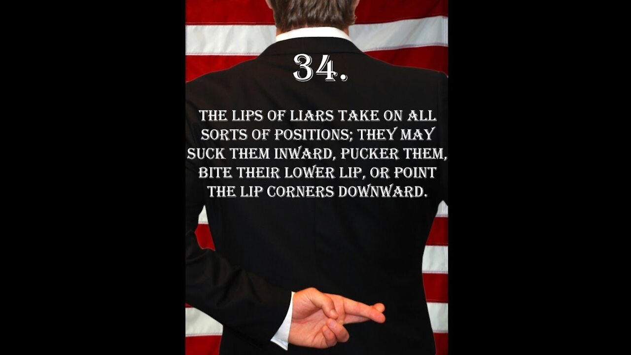 Deception Tip 34 - Liars Lips - How To Read Body Language