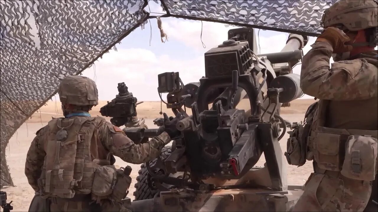 U.S. Soldiers Conduct Artillery Fire Missions - Exercise Dynamic Front 21