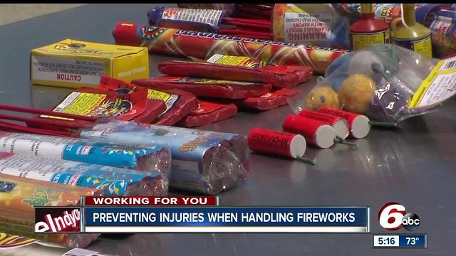 Preventing injuries when handling fireworks