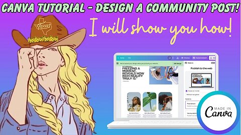 Canva Tutorial - How to make a Simple YouTube Community Post