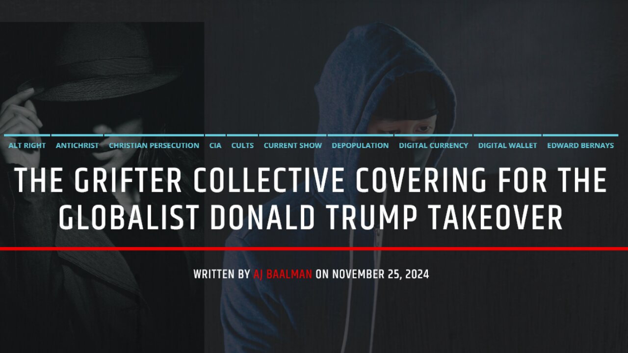 The Grifter Collective Covering For The Globalist Donald Trump Government