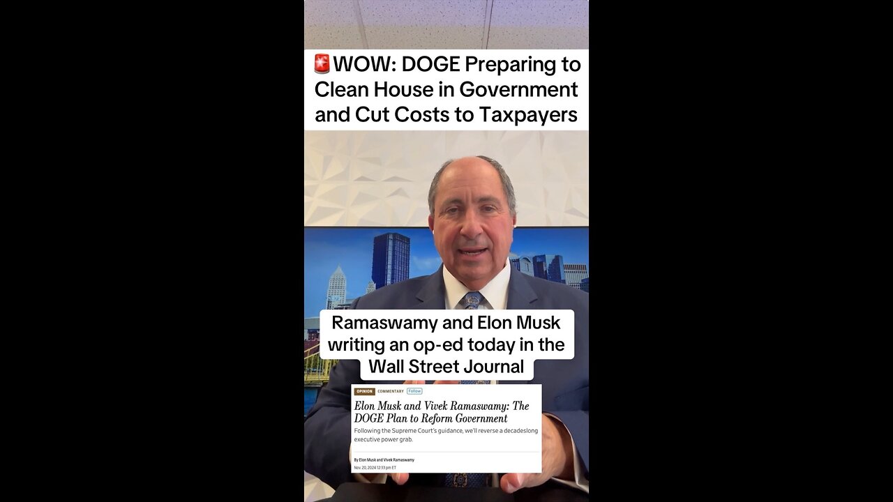 🚨WOW: DOGE Preparing to Clean House in Government and Cut Costs to Taxpayers