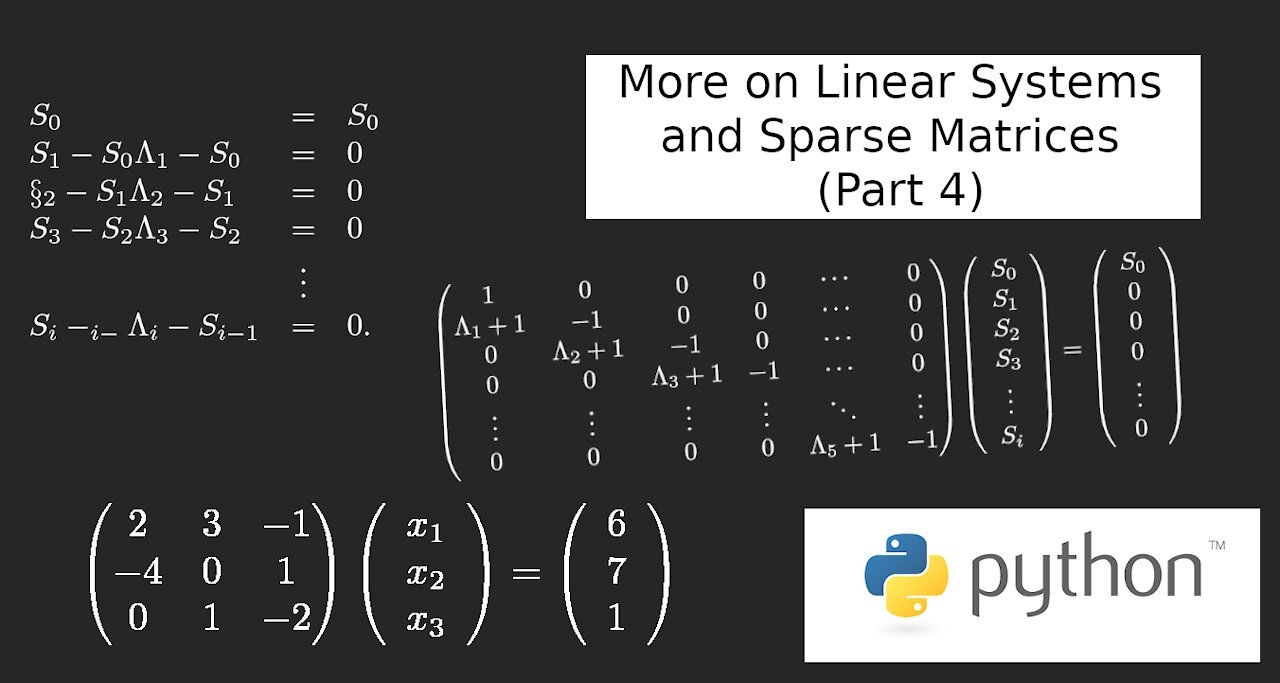 Solving Banded Linear Systems in Python (Part 4)