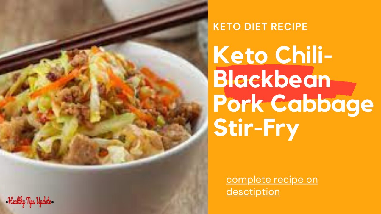 Keto Chili-Blackbean Pork Cabbage Stir-Fry | Keto Recipe