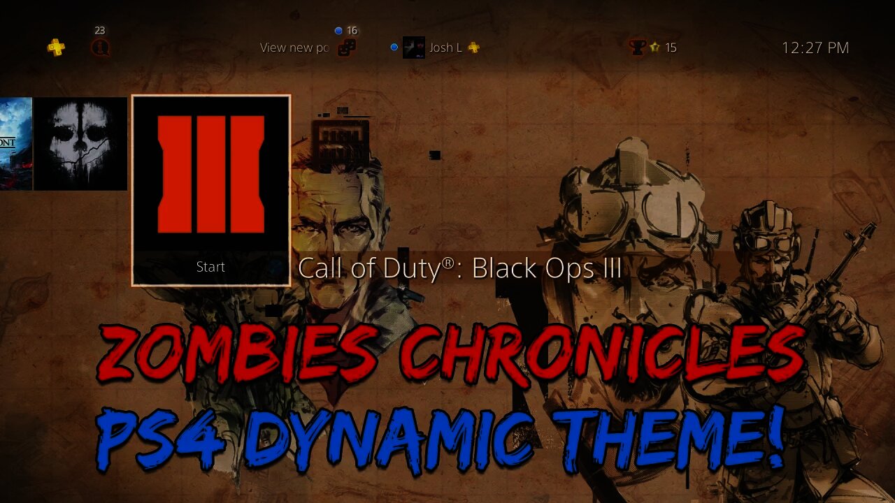 Black Ops 3 ZOMBIES CHRONICLES PS4 DYNAMIC THEME & How To Pre-Order!