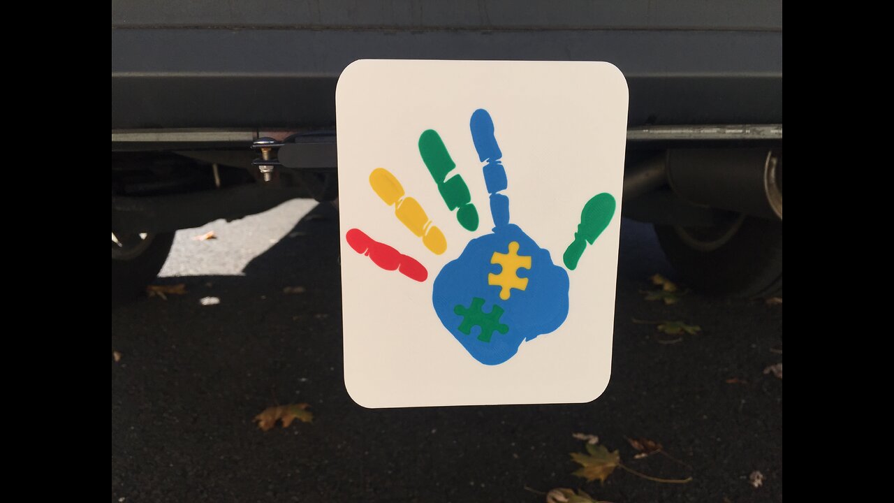 Autism Handprint Trailer Hitch