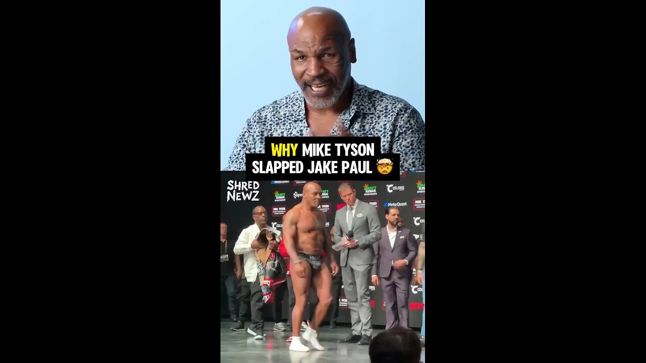 Mike Tyson SLAPS Jake Paul During Face-Off! 🥊😂