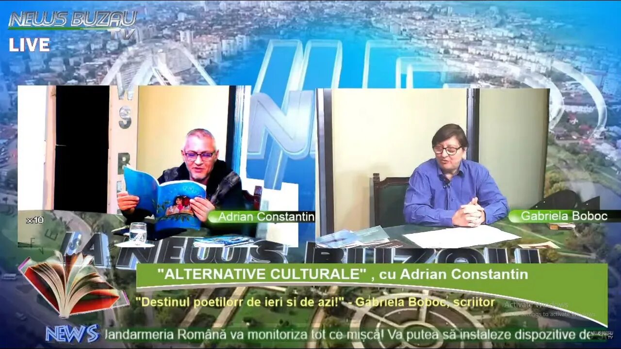 LIVE - TV NEWS BUZAU - ALTERNATIVE CULTURALE, cu Adrian Constantin. "Destinul poetilorr de ieri s…