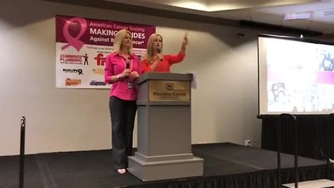 Stella Inger speaks at Making Strides breakfast