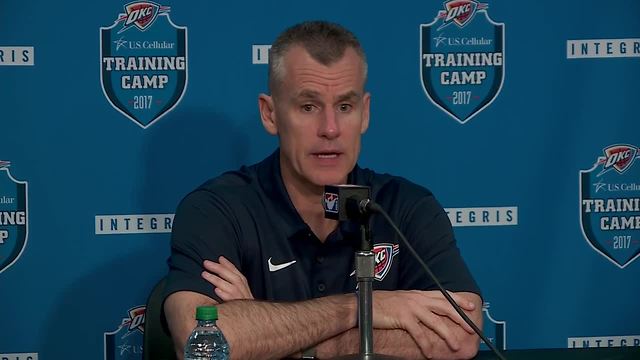 Coach Billy Donovan at Oklahoma City Thunder at media day