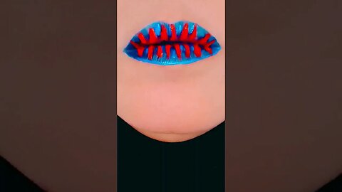 Creative Lip Art Makeup Design #shorts #shortvideo #viral #lipswatches #trending #fyp #short