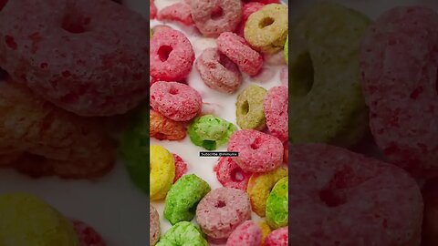 Colored rings cereal with yogurt #shorts #viral #kidsvideo @immunix