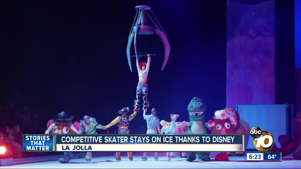 Competitive skater stays on ice thanks to Disney