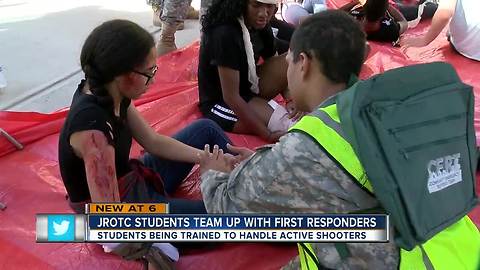 JROTC Students team up with first responders