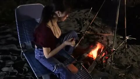 4K Outdoor Camping Kimiya Mori teaches you how to make a campfire outdoors @@@@@ 1