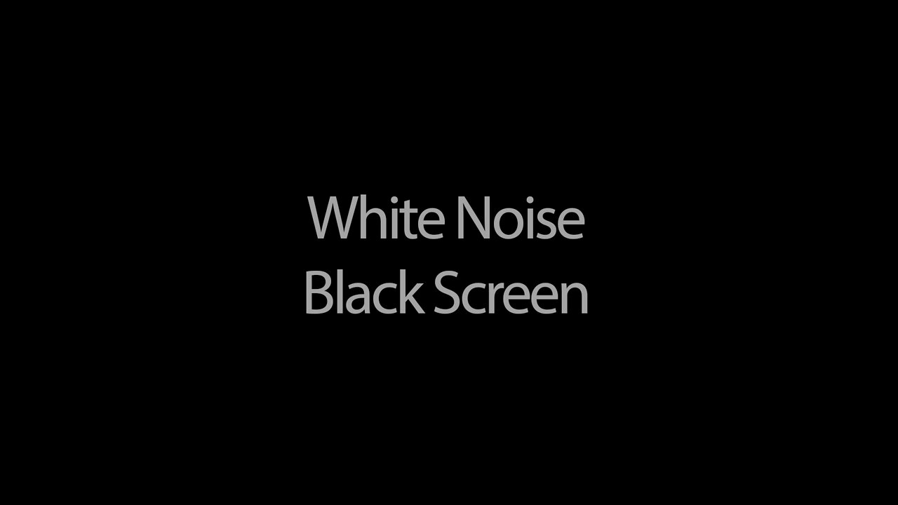 White Noise Black Screen Fast Sleep Aid 5 Minutes