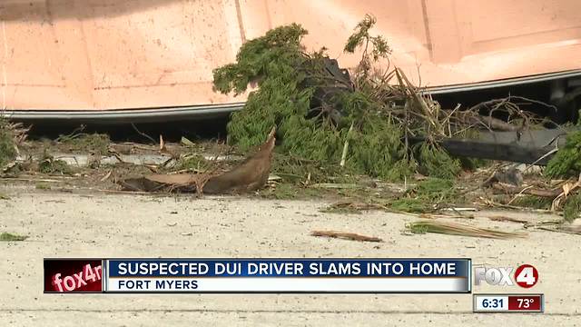 Garage Destroyed by suspected drunk driver in Fort Myers