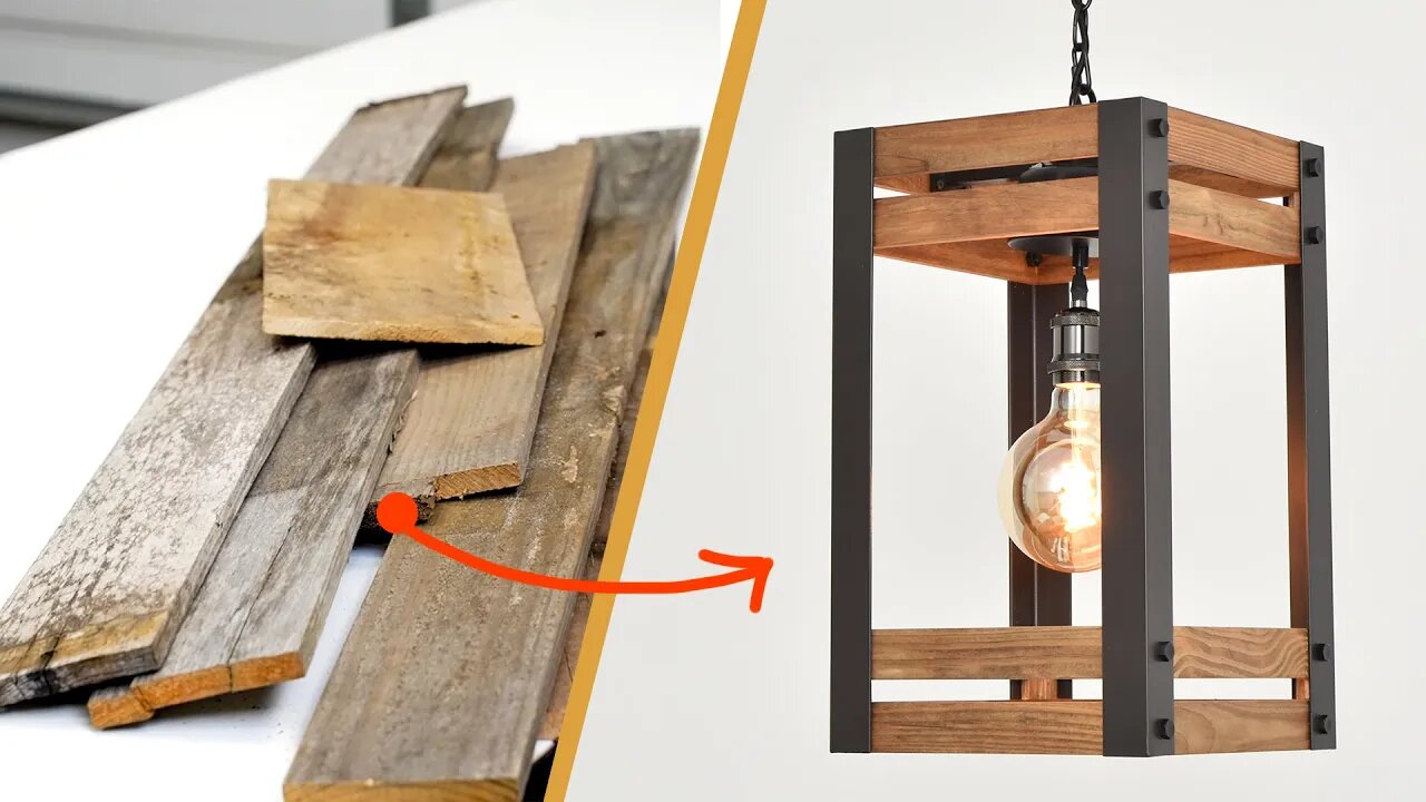 DIY Pendant Light from pallets