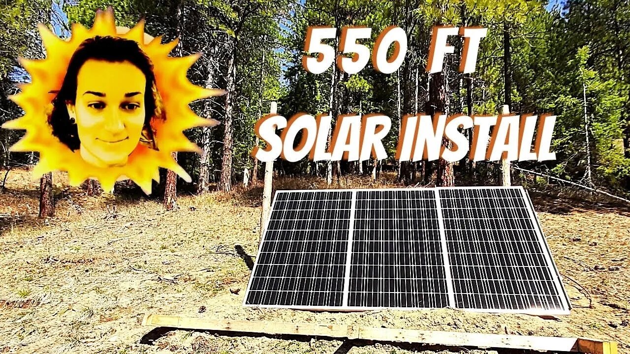 Setting Up Solar Panels Far From Home - 550 ft!! - Part One| Rescued Chickens