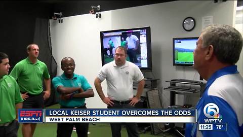 Keiser student using golf to overcome obstacles