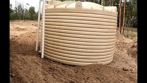 Connecting up the tank #tank #farm #farming #australia #offgridliving #offgrid #offgridhomestead