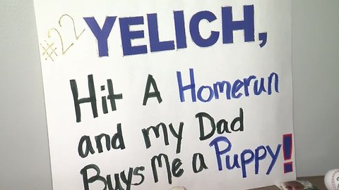 A Christian Yelich homerun could get 6-year-old a new puppy