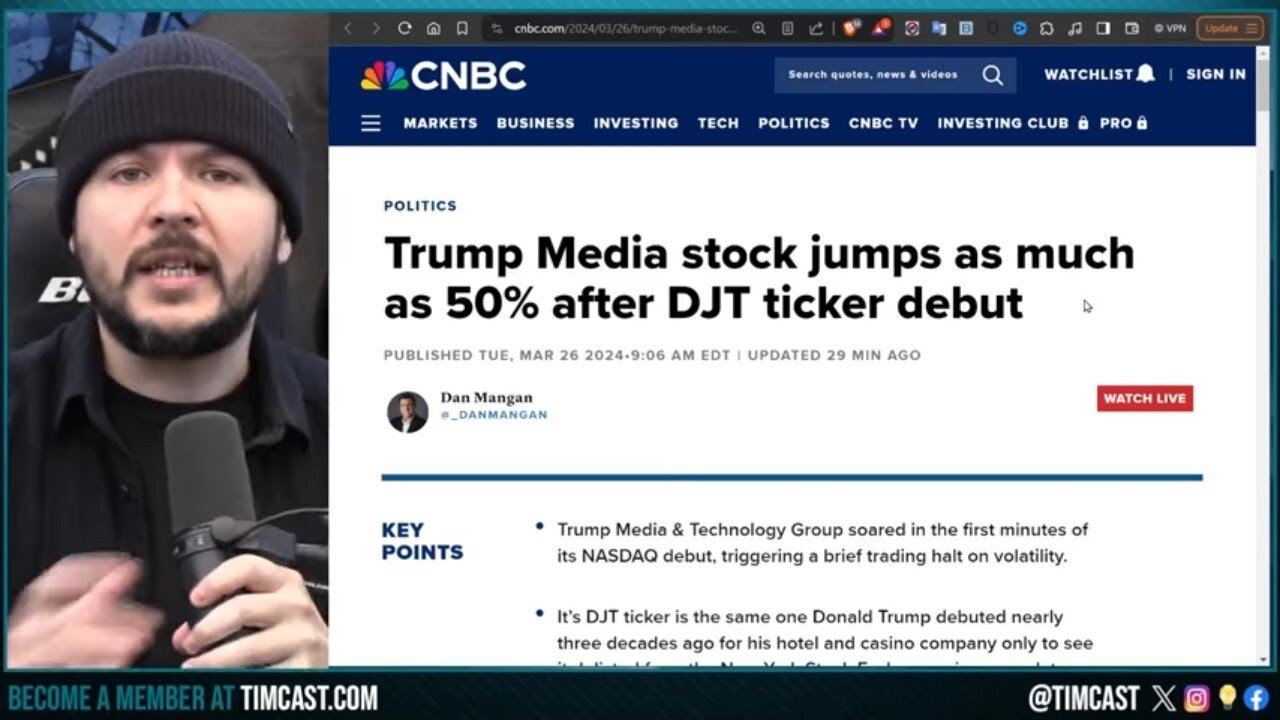 Trump DJT Stock SOARS Over 50%, Trump Make $5.4B, Democrats Say NO WAY Its Worth That Much