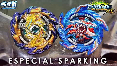 MIRAGE FAFNIR .Nt 2S vs KING HELIOS .Zn 1B (Especial Sparking) - Beyblade Burst ベイブレードバースト