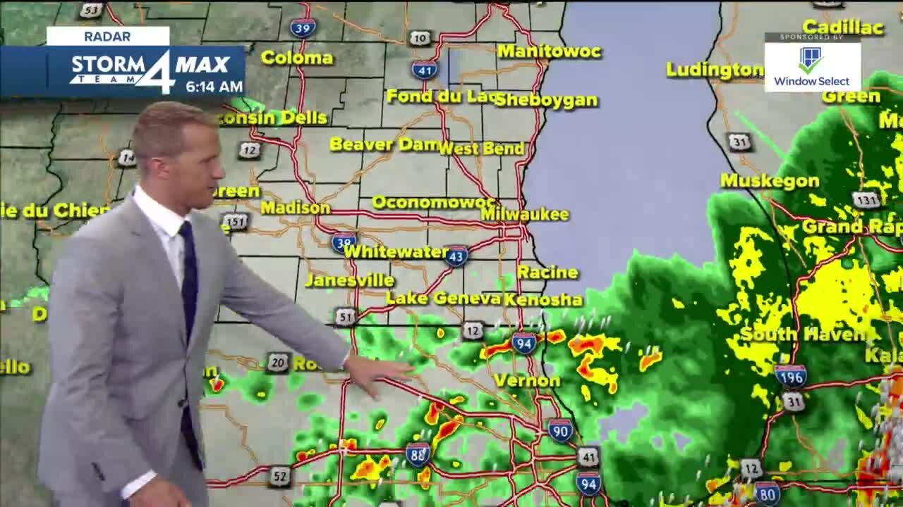 Thunderstorms are wrapping up, and temperatures are rising